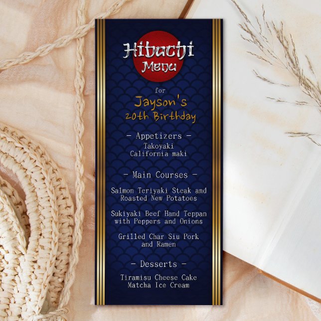 Menu Hibachi Anniversaire (Créateur téléchargé)