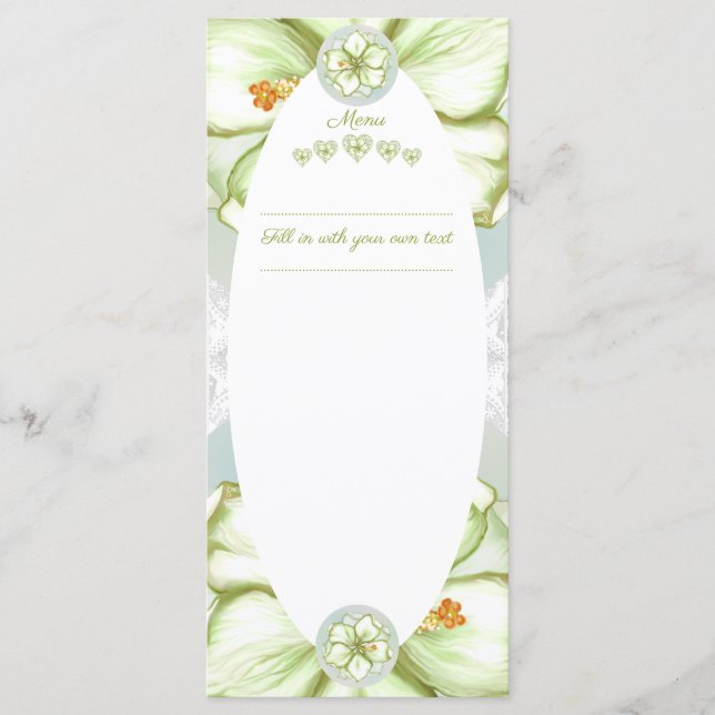 Menu Hibiscus & dentelle BLANC (Devant)