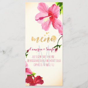 Menu Hibiscus PixDezines Aquarelle/Pink