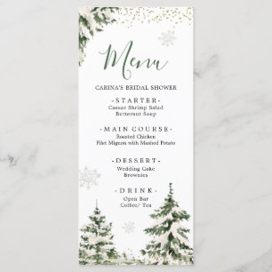 Menu Hiver Forêt des Onederland Premier anniversaire