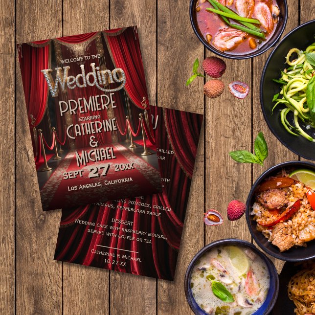 Menu Hollywood Movie Red Carpet Premiere Mariage (Créateur téléchargé)