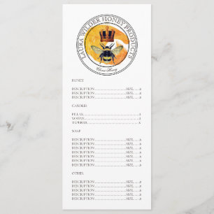 Menu Honey Bee Gold Crown Logo Liste des prix des produ