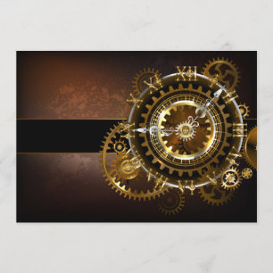 Menu Horloge Steampunk avec des engrenages anciens