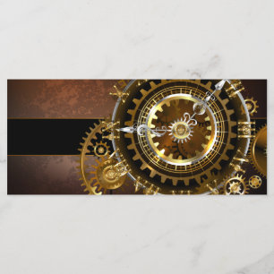 Menu Horloge Steampunk avec des engrenages anciens