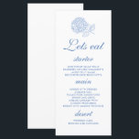 Menu Hydrangea Dusty Blue Floral Mariage<br><div class="desc">Menu Mariage Floral Hydrangea Dusty Blue. Éléments correspondants disponibles.</div>