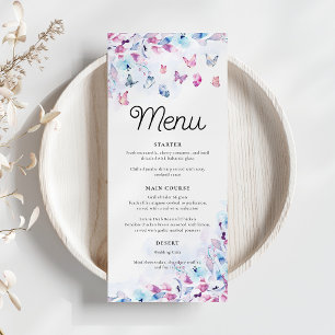 Menu Il Me Donne Fête des mariées Aux Papillons