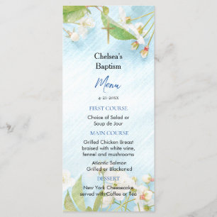 Menu Illumination Baptême chrétien orthodoxe