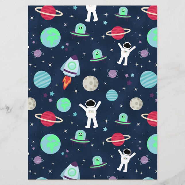 Menu Illustration du Motif spatial (Devant)