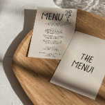 Menu Illustration manuscrite dessinée Retro Quirky Mari<br><div class="desc">Un menu coloré rétro et moderne,  noir et blanc mariage pour le dîner. Ce qui présente le design modèle chic de crémeux laiteux arrière - plan et de la typographie manuscrite noire. Avec arc en verre de champagne tiré à la main. Un Parfait et assorti à toute la suite.</div>