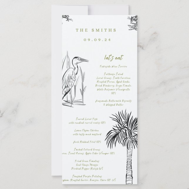 Menu Illustré Sud Pays Bas (Devant)