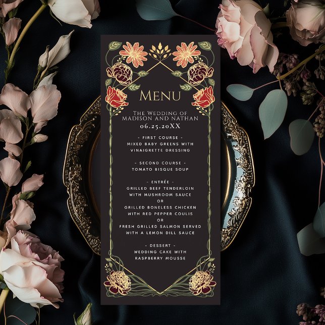 Menu Imaginaire Enchantée jardin floral mariage (Créateur téléchargé)