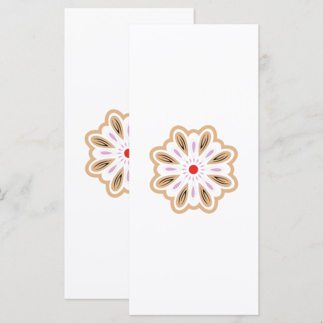 Menu Impression d'art floral Mandala | Décor Boho (Devant / Derrière)