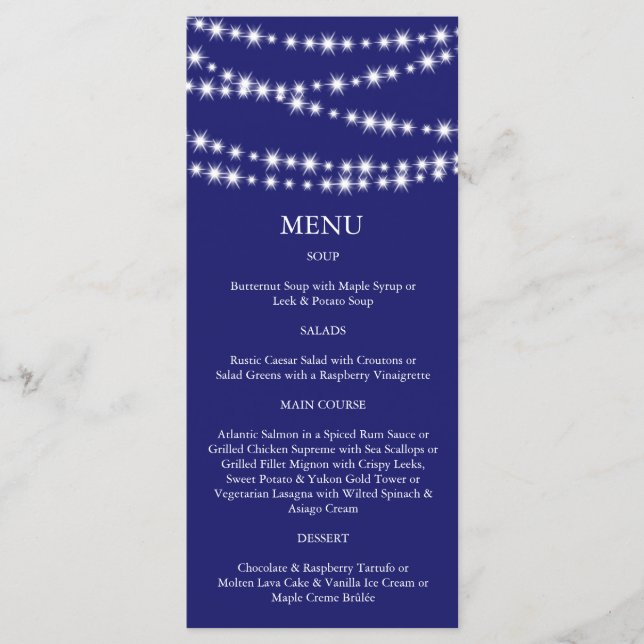 Menu Indigo Twinkle Lights (Devant)