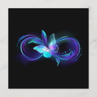 Infinité brillante avec papillon magique