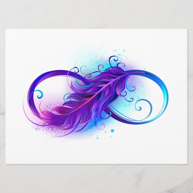 Menu Infinity with purple feather (Devant)