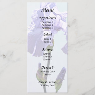 Menu Iris Lavande et Boutons