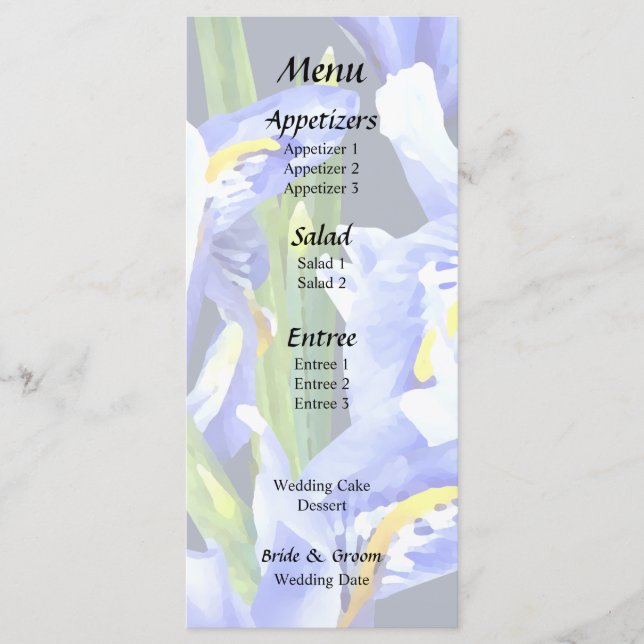 Menu Iris Nain Violet Cœur (Devant)