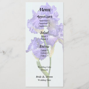 Menu Iris triple pourpre