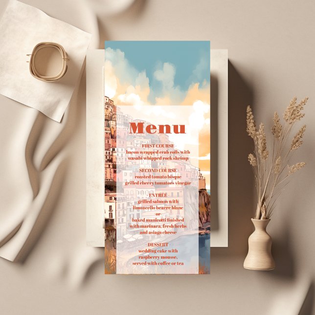 Menu Italie Élégante moderne Destination Mariage (Créateur téléchargé)