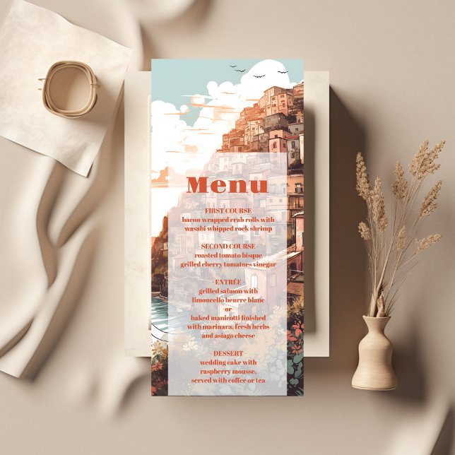 Menu Italie Élégante moderne Destination Mariage (Créateur téléchargé)