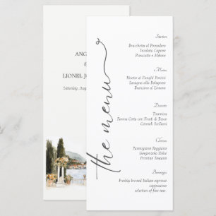 Menu Italie Lac de Côme Italie Mariage