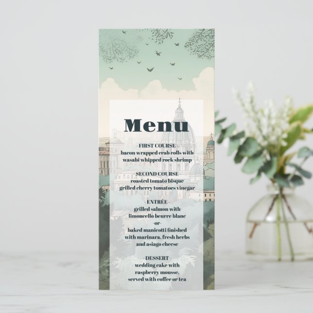 Menu Italie Rome Destination Mariage (Debout devant)