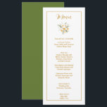 Menu IVANA Elegant Mariage Fleur Jaune & Blanc<br><div class="desc">Fait pour vous !</div>