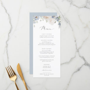 Menu Jardin bleu Dusty Mariage Floral