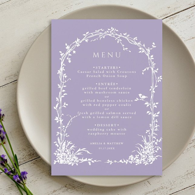 Menu Jardin Botanique Romantique avec Arche de Mariage  (Créateur téléchargé)