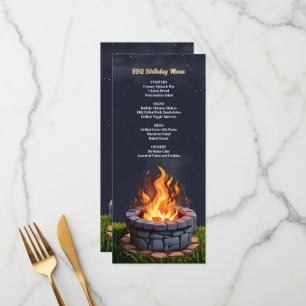 Menu Jardin Fire Pit Bonfire Cookout, Anniversaire BBQ