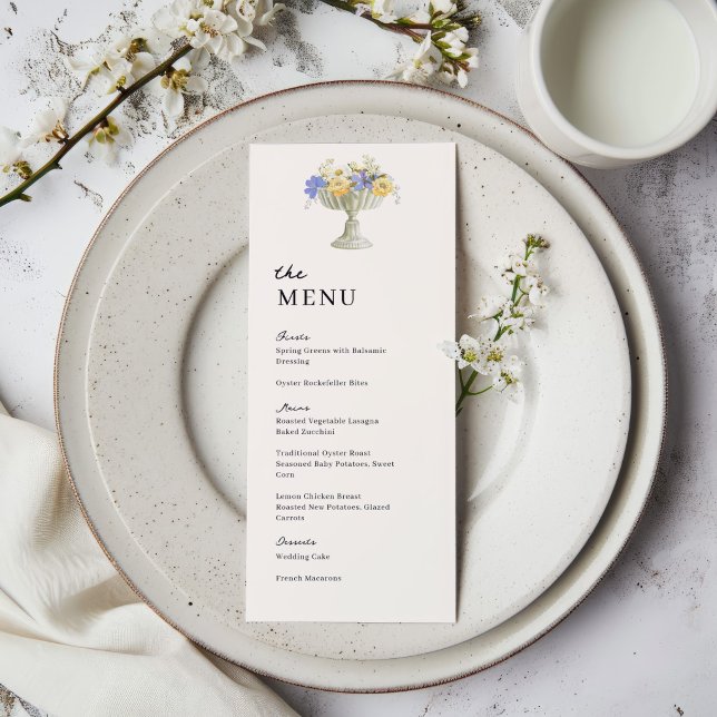 Menu Jardin toscan Urne Mariage Dîner de mariage (Créateur téléchargé)