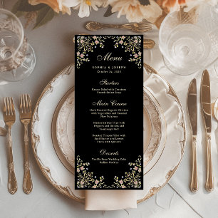 Menu Jardin vintage   Mariage Luxe coloré