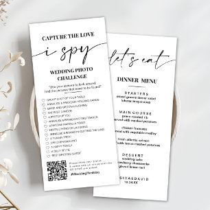 Menu J'espionne jeu mariage Capturer l'amour photo scav