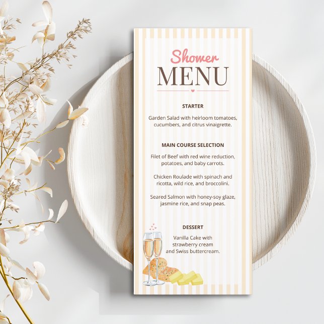 Menu Jour de Mariage Beurre Ensemble Baby Shower  (Créateur téléchargé)