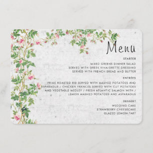 Menu Journal de style vintage mur ancien rose rose mari