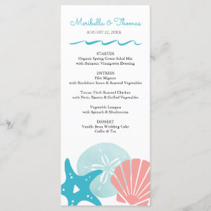 Menu Joyeux littoral   Mariage de coquillages de plage