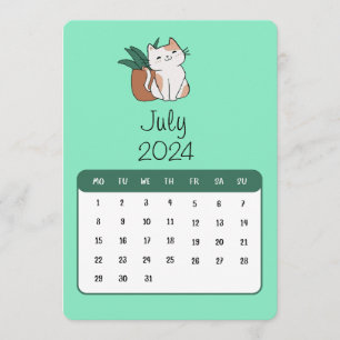 Menu Juillet 2024 Stand Alone Chat Et Calendrier Plante