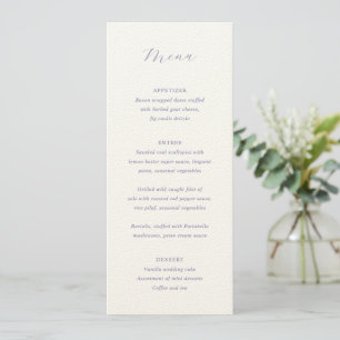 Menu Julia Dusty Lavender Mariage traditionnel élégant