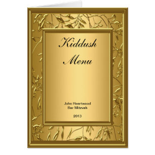 Menu Kiddouch, Brunch, Bat Bar Mitzvah Populaire