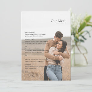 Menu Kristin Photo Mariage moderne