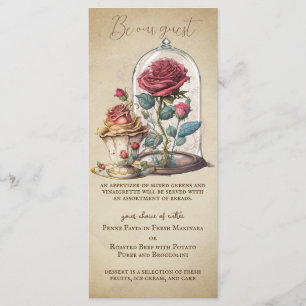 Menu La Beauté vintage et la Beast Fairytale Rose magiq