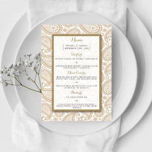 Menu La collection Mariage moderne de Paisley - Brown