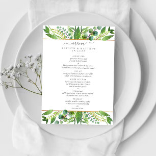 Menu La Collection Mariage Verdure & Or