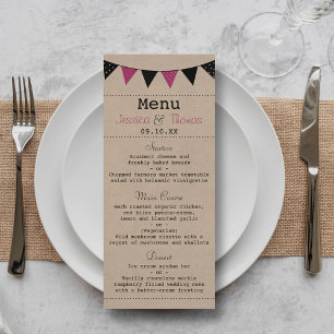 Menu La collection moderne de Mariages à bascule rose