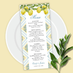 Menu La Dolce Vita Italienne Citrus Lemon Mariage