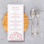 Menu La jolie collection de Mariages floraux Peony<br><div class="desc">Collection de Mariages floraux de Pretty Peony - rose & gris - Carte Menu AFFICHER LES ARTICLES CORRESPONDANTS POUR CETTE COLLECTION</div>