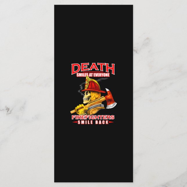 Menu La Mort Sourit À Tous Les Pompiers Pompiers Pompie (Devant)