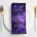 Menu La veille. Dîner de répétition du mariage spatial<br><div class="desc">"La nuit d'avant" Menu de la répétition mariage de l'espace violet. Veuillez me contacter si vous avez besoin d'autres articles.</div>