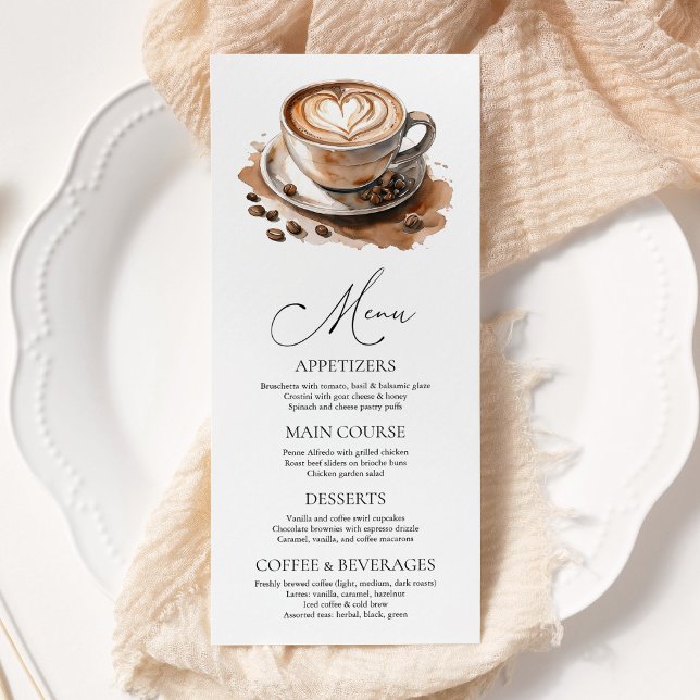 Menu L'amour de café est en train de se préparer pour l (Créateur téléchargé)