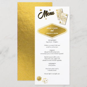 Menu Las Vegas Casino Destination Wedding Gold